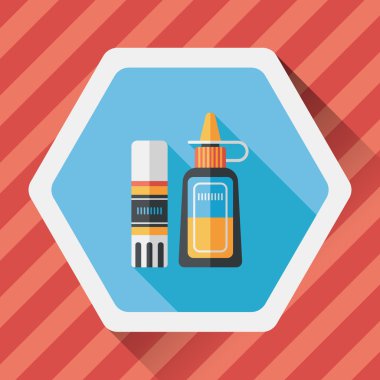 Uzun Gölge, eps10 ile tutkal düz simgesi