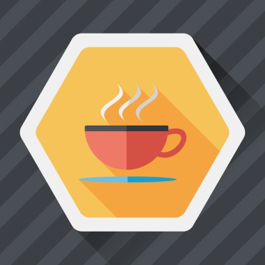 uzun gölge ile kahve düz simgesi