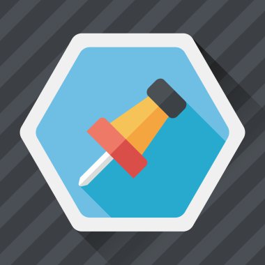 Uzun Gölge, eps10 ile itme PIN düz simgesi