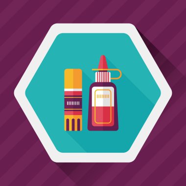 Uzun Gölge, eps10 ile tutkal düz simgesi