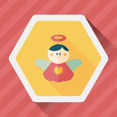 Angel uzun gölge, eps 10 düz simgesi