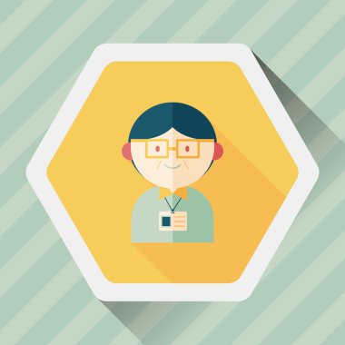 Uzun Gölge, eps10 ile işadamı düz simgesi