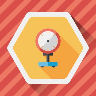 uzun gölge ile ağırlık ölçek düz simgesi