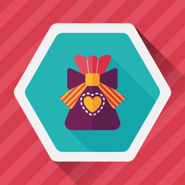 Uzun Gölge, eps10 hediye düz simgesi