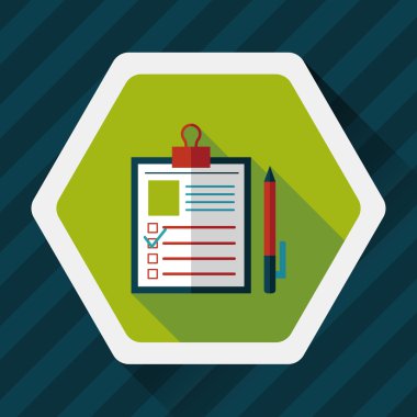 düz pano simge uzun gölge ile