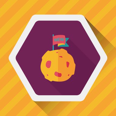 Uzun Gölge, eps10 ile alan gezegen düz simgesi