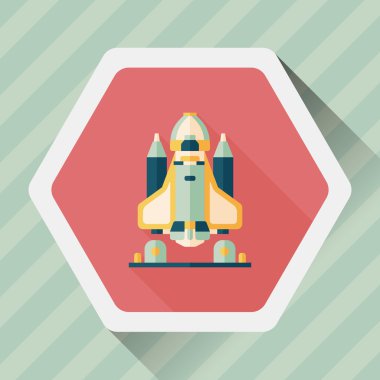 Uzun Gölge, eps10 ile alan roket düz simgesi