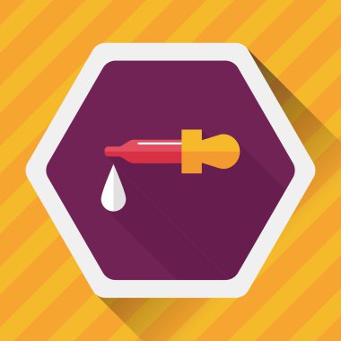 Damlalık ile uzun gölge düz simgesi