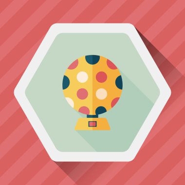 disko ışıkları düz simgesi ile uzun gölge, eps10