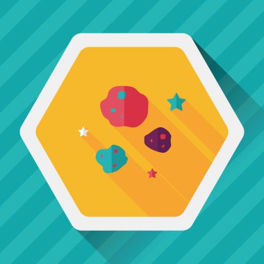 Uzun Gölge, eps10 ile alan göktaşı düz simgesi