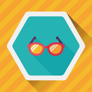 Uzun Gölge, eps10 ile gözlük düz simgesi