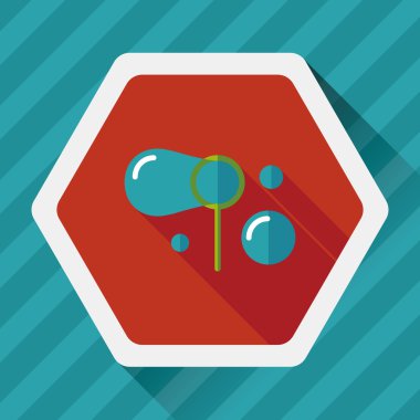 Uzun Gölge, eps10 ile baloncuklar düz simgesi