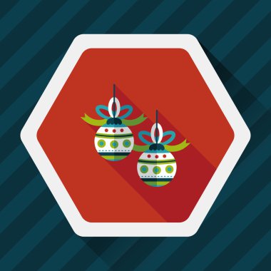 Uzun Gölge, eps10 ile Noel top düz simgesi