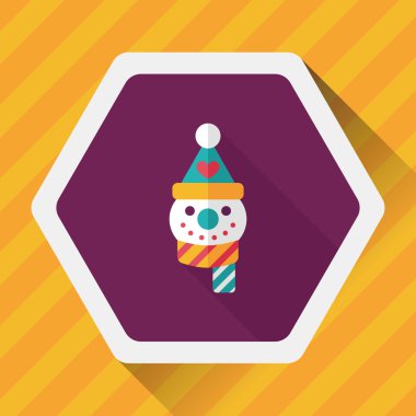 kardan adam düz simgesi ile uzun gölge, eps10