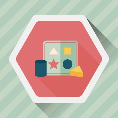 eğitici oyuncak uzun gölge, eps 10 düz simgesi