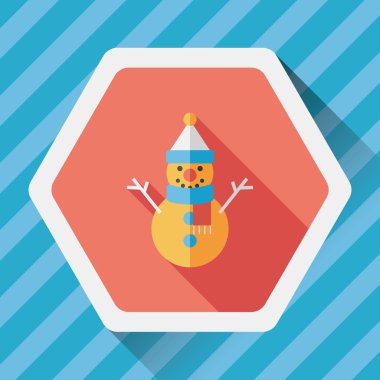 kardan adam düz simgesi ile uzun gölge, eps10