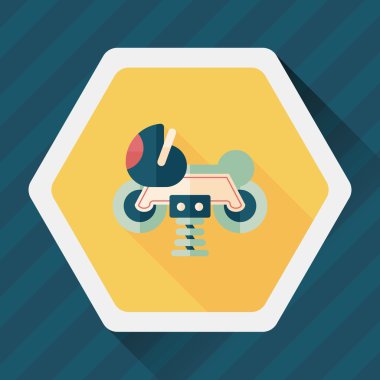 Bahçesi oyuncak uzun gölge ile'deki motor düz simgesi