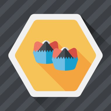 Çin yeni yılı düz uzun gölge, eps10, Çinli Buhar simgesi