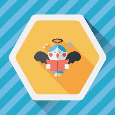 Uzun Gölge, eps10 melek düz simgesi