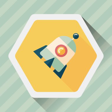 Uzun Gölge, eps10 roket düz simgesi