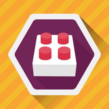 Uzun Gölge, eps10 ile tuğla oyuncak düz simgesi