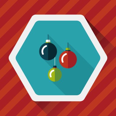 Uzun Gölge, eps10 ile Noel top düz simgesi