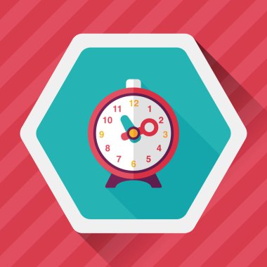 Uzun Gölge, eps10 çalar saat düz simgesi