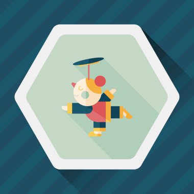 Çin yeni yıl akrobasi kız uzun gölge, eps1 düz simgesiyle