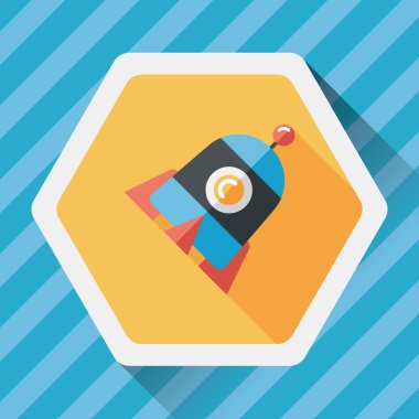 Uzun Gölge, eps10 roket düz simgesi