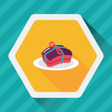 Çin yeni yılı uzun gölge, eps10, Çin cuisi ile düz simgesi