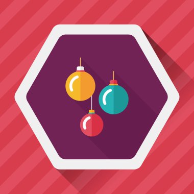 Uzun Gölge, eps10 ile Noel top düz simgesi