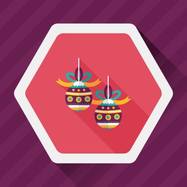 Uzun Gölge, eps10 ile Noel top düz simgesi