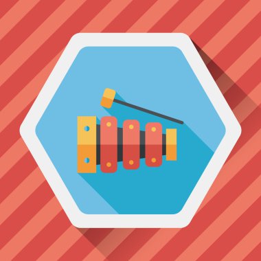 Uzun Gölge, eps10 ksilofon düz simgesi