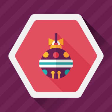 Uzun Gölge, eps10 ile Noel top düz simgesi