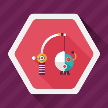 Uzun Gölge, eps10 ile balıkçılık oyuncak düz simgesi