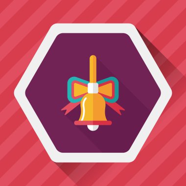 Uzun Gölge, eps10 ile Noel çanları düz simgesi