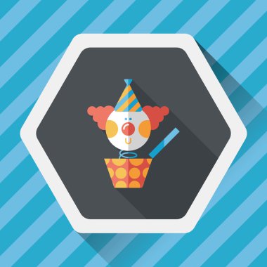 kutu düz simgesi ile uzun gölge, eps10 jack