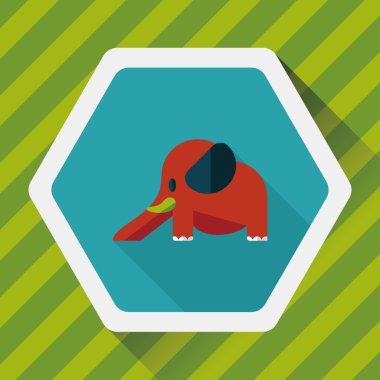 fil slayt düz simgesi ile uzun gölge, eps10