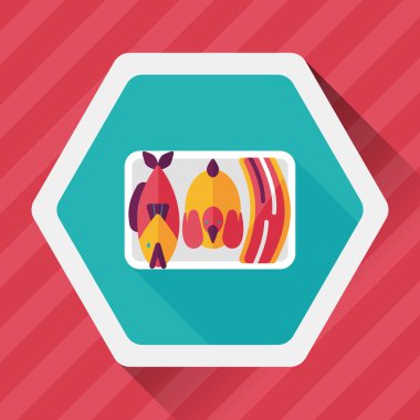 Çin yeni yılı uzun gölge, eps10, ibadet teklif ile düz simgesi