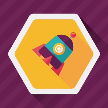 Uzun Gölge, eps10 roket düz simgesi