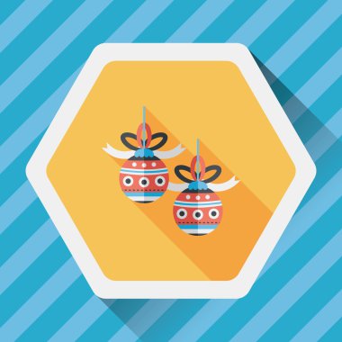 Uzun Gölge, eps10 ile Noel top düz simgesi