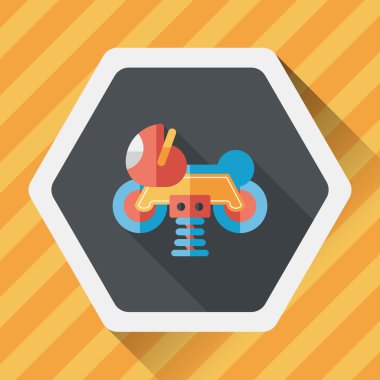 Bahçesi oyuncak uzun gölge ile'deki motor düz simgesi