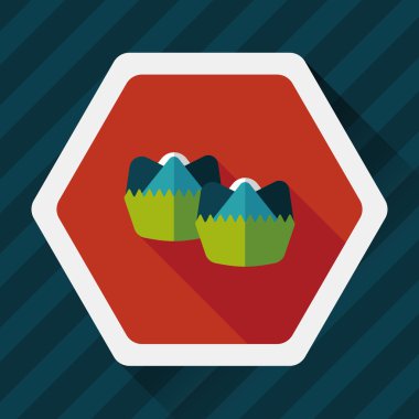 Çin yeni yılı düz uzun gölge, eps10, Çinli Buhar simgesi