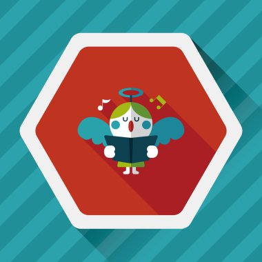 Uzun Gölge, eps10 melek düz simgesi