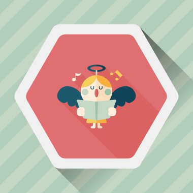 Uzun Gölge, eps10 melek düz simgesi