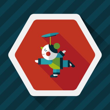 Çin yeni yıl akrobasi kız uzun gölge, eps1 düz simgesiyle