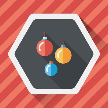 Uzun Gölge, eps10 ile Noel top düz simgesi