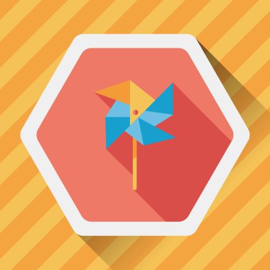 Uzun gölgeli yel değirmeni simgesi