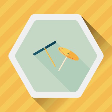 uzun gölge ile bıçaklar pervane oyuncak düz simgesi