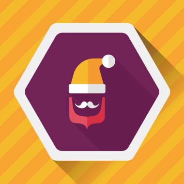 Noel Baba uzun gölge, eps10 düz simgesi